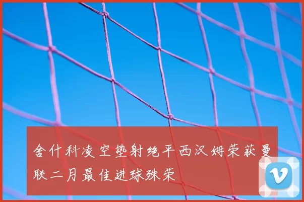 舍什科凌空垫射绝平西汉姆荣获曼联二月最佳进球殊荣